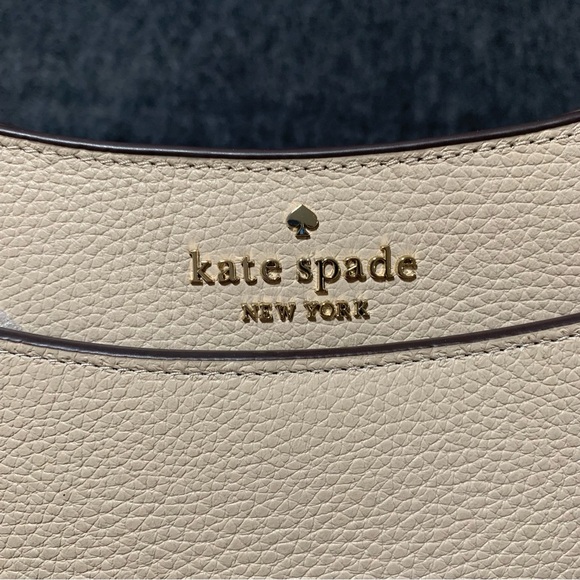 NWT Kate Spade Leila North South Crossbody taupe color peddled leather F9 - Picture 12 of 12